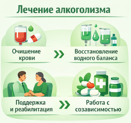 лечение алкоголизма в Шелехове этапы